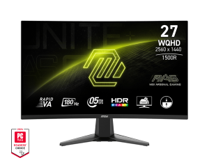 MSI MONITOR GAMING MAG 27CQ6F, CURVED VA WQHD, 27, 16:9, 300CD/M2, 5.000:1, 0.5MS, 180Hz, 2560x1440, 2xHDMI/ DP/ HP OUT, TILT, BLACK, 3YW.